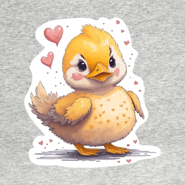 Minimal Cute Baby Duck by Imagination Gallery